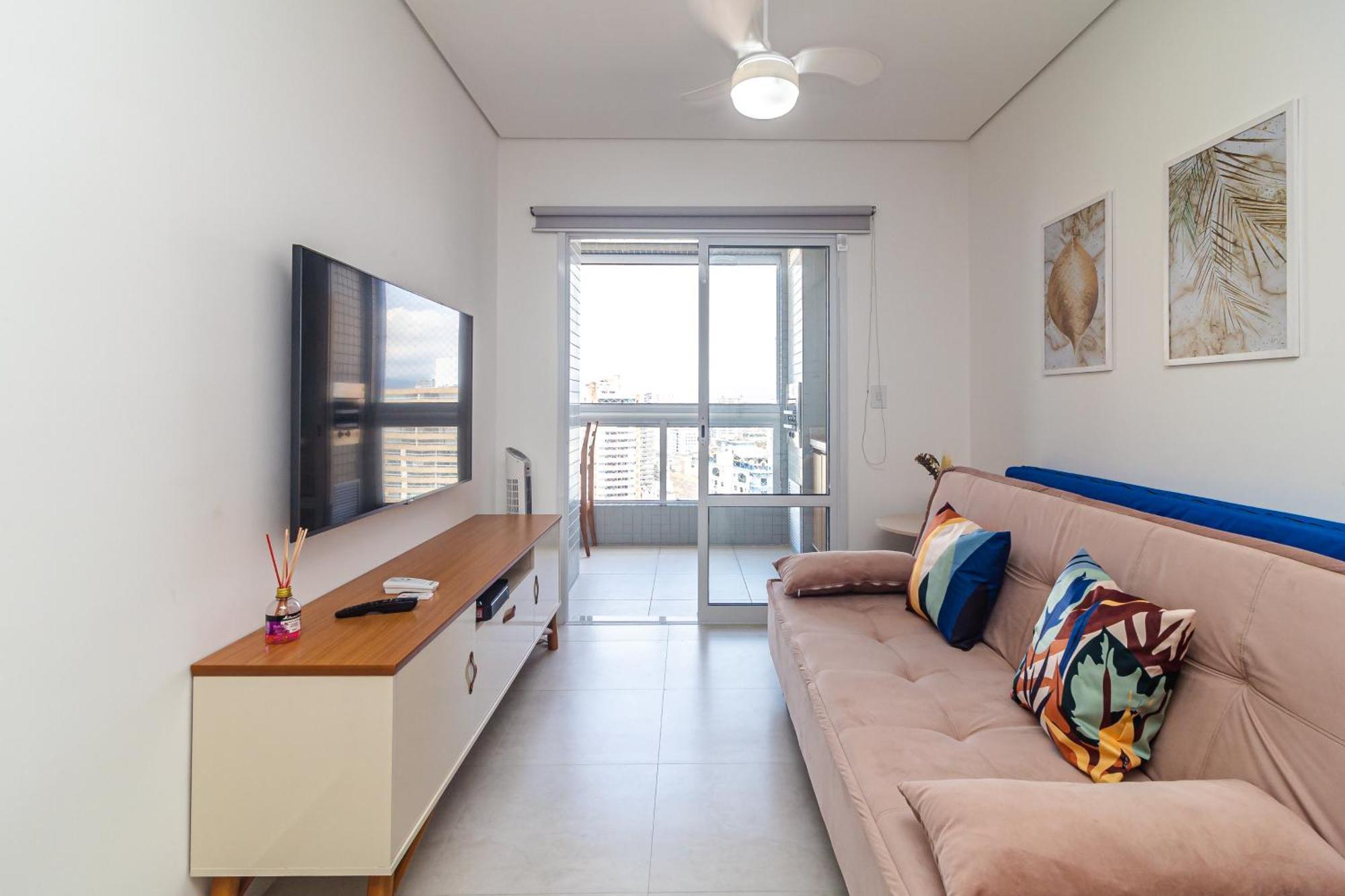 Apto Otima Localizacao A 100M Da Praia, Piscina, Ar Condicionado, Garagem E Portaria 24H Praia Grande  Esterno foto